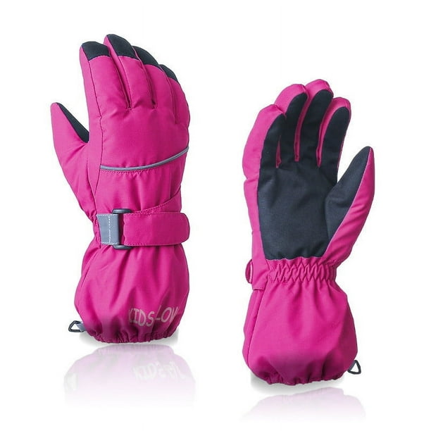 Guantes de invierno para niños, manoplas de nieve, resistentes al viento, para deportes al aire libre, esquí, esquí para niños.