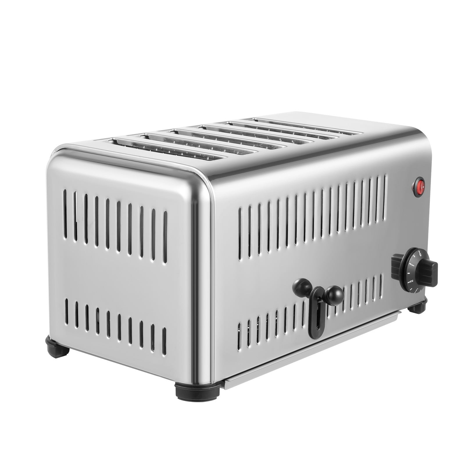 6 Slice Toaster with Wide Slots Commercial Toasters for Restaurant Bread Baking Machine 1680W Stainless Steel Toaster Countertop for Toast, Sandwiches, Meatloaf