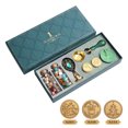 thumbnail image 3 of Hugtrwg Kit Sellos Cera Sellado Desmontable/cuchara/idea Regalo Cera Redonda (mango Bronce), 3 of 9