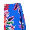 thumbnail image 4 of Women's Plus Size Swim Skirt Tropical Plant Floral Print Side Split Swimsuit Bottoms, Size S-4XL, 4 of 5