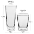 thumbnail image 6 of Libbey City Tumbler and Rocks Glass Set, Elegant Drinkware Glasses Set, Tall Drinking Glasses with Modern Lines, Dishwasher Safe Drinking Glasses Set of 16, 6 of 6