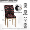 thumbnail image 5 of COEQINE Dining Chair Slipcovers Set of 6, Machine Washable Stretchable Chair Covers for Dining Chairs, Universal Fit Polyester Spandex for Stain & Scratch Protection, Cherry Black, 5 of 7