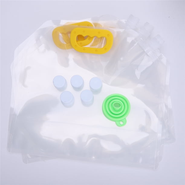Bolsa De Almacenamiento De Granos Bolsa de almacenamiento transparente con embudo para sellar granos varios (5 kg) Hugtrwg Libre de BPA