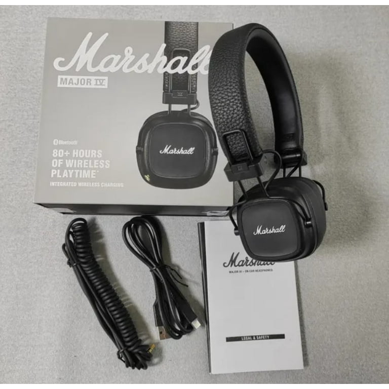 Marshall Major IV On-Ear Wireless Bluetooth Headphone, Black