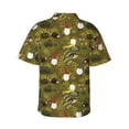 thumbnail image 3 of Balery Gnomes Playing in the Garden Print Men's Hawaiian Shirts Short Sleeve Beach Shirt Relaxed Fit Vacation Button Down Shirts-3X-Large, 3 of 9