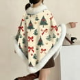 thumbnail image 4 of Cavosen Christmas Shawl Wraps for Women Fleece Elegant Shawls Christmas tree Soft Thicken Warm Open Front Scarves Casual Fall Everyday Wear, 4 of 6