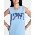 thumbnail image 4 of Americana Women's America's Favorite Graphic Muscle Tank Top from Way to Celebrate, Sizes S-XXXL, 4 of 5