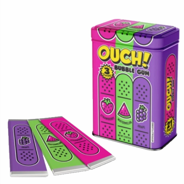 Ouch! Bubble Gum 21 Stick 2 oz. Tin - Case of 12 tins - Walmart.com