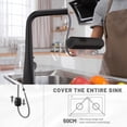 thumbnail image 6 of Izzovium Matte Black Kitchen Faucet with Temperature Display, 15.75" Pull Down Sprayer, 3.8L/min Waterfall Flow, 3 Modes (Stream/Spray/Rain), Single Handle for Modern Sink, 6 of 8