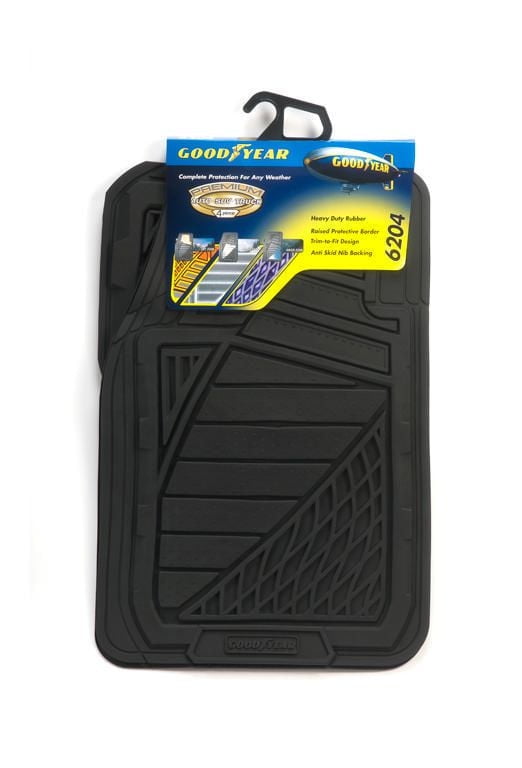 Ensemble de tapis en caoutchouc haut de gamme de Goodyear, noir Noir
