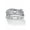 Sterling Silver, variant on White Cubic Zirconia Multi-Band Crossover Highway Ring in Sterling Silver (.75 TCW)
