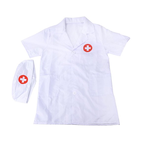 Abrigo de médico para niños, juego de simulación, disfraz de juego de rol, disfraz de día profesional, disfraz de médico para niños, niños y niñas