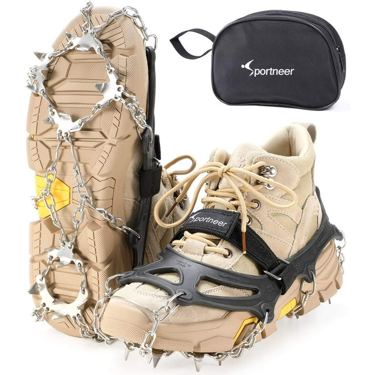 Crampons for Hiking Boots, Hiking Spikes for Boots with 19