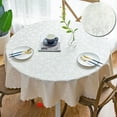 thumbnail image 2 of Table Cloth Rectangle Table Decoruhome Heavy Duty Vinyl Tablecloth Round Table Cloth Wipeable Floral Dining Table Cover Beige Polyester Antependium Clearance, 2 of 9