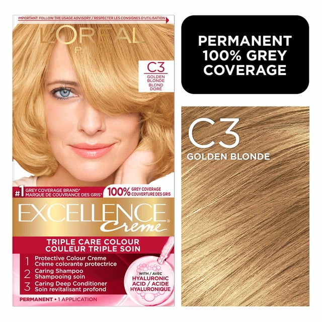L'Oréal Paris Excellence Crème Hair Dye, Permanent Hair Color with Hyaluronic Acid