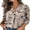 Beige, variant on Tops for Women 3/4 Length Sleeve V Neck Lightweight Business Casual Blouses Spring Summer Work Outfits