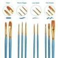 thumbnail image 2 of Moocorvic Acrylic Paint Brush Set 2Packs/20 Pcs Nylon Hair Brushes For All Purpose Oil, 2 of 5