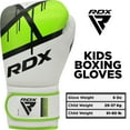 thumbnail image 4 of RDX Kids Boxing Gloves, 6oz Junior Training Mitts, Maya Hide Leather Ventilated Palm, Muay Thai Sparring MMA Kickboxing, Punch Bag Speed Ball Focus Pads Punching Workout, Youth Games Fun, 4 of 5