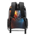thumbnail image 2 of Sikiie Red And Blue Fire Dragon E Clear Backpack, Transparent Bookbag for School for Women Men, Capacity Clear Bag for College, Travel, 2 of 7
