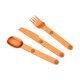 thumbnail image 1 of Juego de cubiertos para acampar, utensilios de cocina portátiles, juego de cuchara y tenedor, cubiertos Naranja, 1 of 9