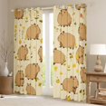 thumbnail image 3 of Erosebridal Funny Capybara Blackout Curtains Set of 2 (52x84 Each) for Kid, Yellow Floral Window Curtains, 3 of 6