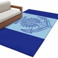 thumbnail image 6 of Navy Blue Anchor Area Rug 4x6 Washable Rug Non Slip Nautical Mandalas Boho Modern Abstract Large Area Rug Indoor Floor Carpet for Entryway Bedroom Kitchen Living Room Home Office Dining Room Nursery, 6 of 8