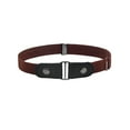 thumbnail image 1 of facefd Ceinture Sans Boucle Invisible Alliage à la Mode Durable Pratique Élastique Unisexe Homme Multicolore Accessoire DIY Jeans Marron, 1 of 9