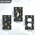 thumbnail image 7 of Yayeee Blank Wall Plate Cover 1-Gang 4.5"x2.7" Home Unused Decorative Outlet, Orange Fireflies Pattern, 7 of 7