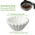 thumbnail image 5 of Coffee Filters 8-12 Cup, Basket Coffee Filter, Paper Coffee Filters, 300/Pack, White, 5 of 7