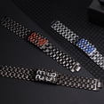 thumbnail image 4 of Xinyolin Men Digital Watch Large Screen Electroplated High Accuracy Decorative Cool Style Individual Stainless Comfortable Strap Lighweight Men Wristband, 4 of 8
