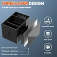 thumbnail image 6 of 25 GPM Commercial Grease Trap, 60 LBS Under Sink Grease Interceptor, Triple-Layer 1.8MM Q235 Carbon Steel Side Inlet Interceptor, Black Waste Water Oil-Water Separator for Food Truck, Hotel, Kitchen, 6 of 7