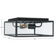 thumbnail image 3 of SAFAVIEH Rinnah 12 in. Modern 2-Light Black Steel Mount Light with Shade, 3 of 4