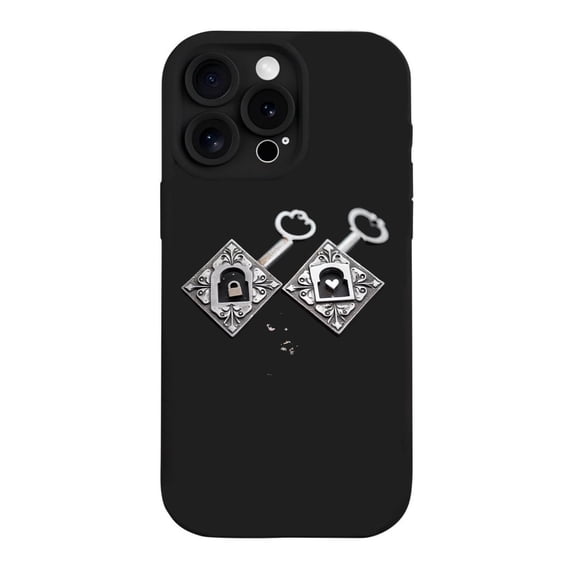 Ornate Heart - Cutout Key Design iPhone 15 Pro Case - Lightweight Yellowing Resistant Stylish Protection