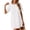 White, variant on Women's Summer Casual Solid Round Neck Short Sleeve Mini Dress