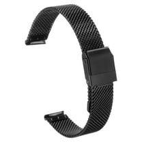 Uxcell Stainless Steel Mesh Watch Band 13mm Quick Release Adjustable Metal Replacement Watch Strap for Men Women, Black