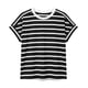 thumbnail image 3 of Camisas de Cuello en V de Manga Corta para las Mujeres Impresión de Rayas Blusa de Verano de Primavera de Moda, Camiseta de Mujer de Manga Corta, 3 of 7