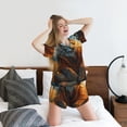 thumbnail image 5 of Haiem Prairie Meditating Lion Pattern Pajama Set for Women 2 Piece Lounge Set Short Sleeve Tops and Shorts Soft Sleepwear-Small, 5 of 7