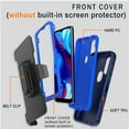 thumbnail image 5 of TASHHAR Moto G Play 2023 with Belt Clip Holster and Screen Protector with Belt Clip Holster Military Grade Full Body Drop Shock Protection Rugged Durable for Motorola G Play 2023 Phone - Dark Blue, 5 of 8