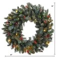 thumbnail image 3 of Nearly Natural Couronne de Pin avec Lumières Colorées, 30 Pouces, 3 of 3
