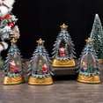 thumbnail image 6 of Shoreew Christmas Snow Ball Lantern Lighted Santa And Christmas Tree Scene Glittering Water Snow Ball Decoration for Home Desktop Decor, 6 of 7