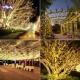 thumbnail image 5 of 2 Pack Solar Christmas String Light Decor Outdoor, Total 156Ft 440LED with 8 Modes, Juhefa Waterproof Twinkle Fairy Lights for Xmas Tree, Yard, Balcony, Wedding (Warm White), 5 of 6