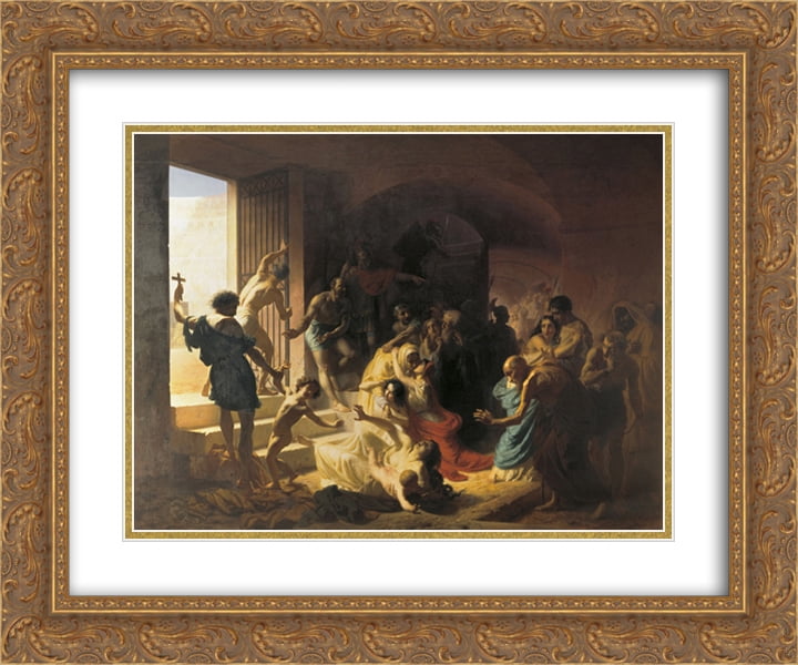 Konstantin Dmitriyevich Flavitsky X Matted X Gold Ornate Framed Art Print Christian