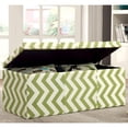 thumbnail image 4 of Furniture of America Laina Contemporary Fabric Storage Bench in Green, 4 of 7