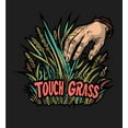 thumbnail image 2 of Labbing Touch Grass Gamer Nerd Adult Black Crew Neck Long Sleeve Tee-XS, 2 of 3