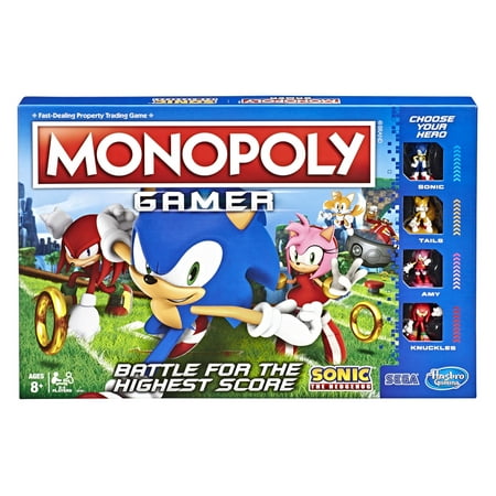 Monopoly Gamer Sonic the Hedgehog Edition Board Game for Ages 8 and (Best Sonic Fan Games)