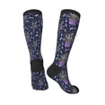 thumbnail image 4 of Balery Lavender Flowers Printed Novelty Socks Men's Women's Crew Socks Sports Socks Knee High Socks Cotton Socks Quirky and Cool Socks, 4 of 9