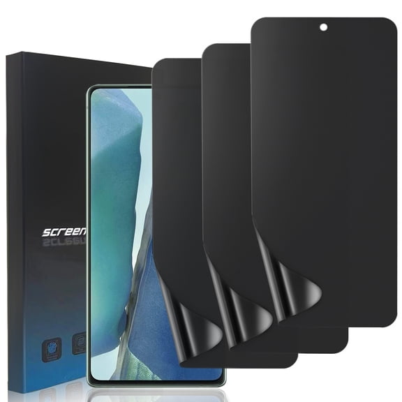 ZYQEEE 3 Pack Matte Privacy Screen Protector for Samsung Galaxy Note 20, Anti-Glare Anti Fingerprint Flexible TPU Protective Film, Smooth and Responsive Touch,Self-Healing [Not Glass]