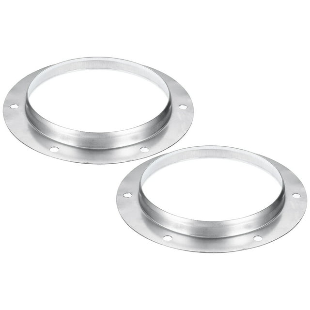 Uxcell 6" Metal Duct Connector Flange Straight Pipe Exhaust Flange Duct Mounting Plate 2 Pack