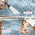 thumbnail image 4 of SAFAVIEH Courtyard Nicholas Geometric Diamonds Indoor/Outdoor Area Rug, 8' x 11', Navy/Grey, 4 of 15