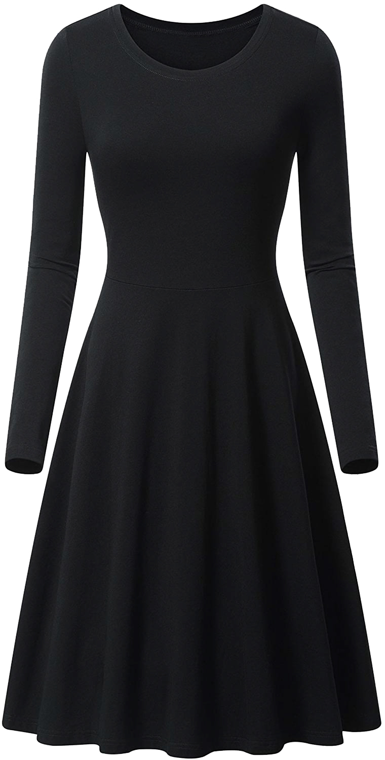 black long sleeve dress for funeral